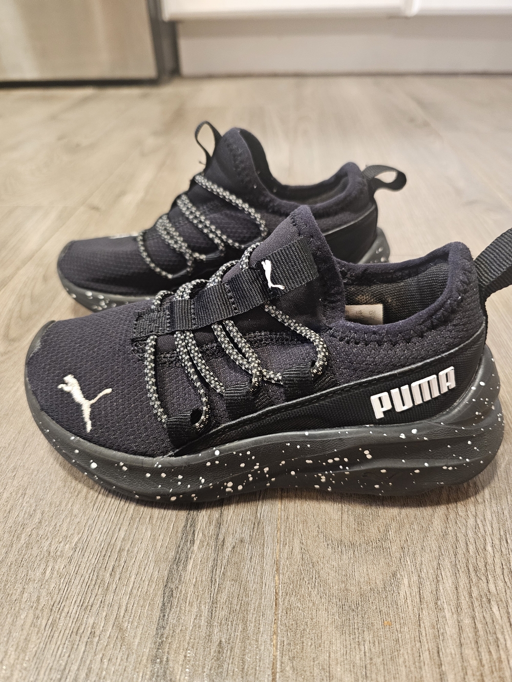 PUMA Kids' Black Athletic Sneakers - Lightweight Comfort- Size 11t